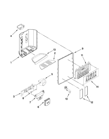 Dispenser front parts