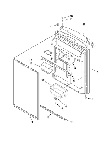 Refrigerator door parts