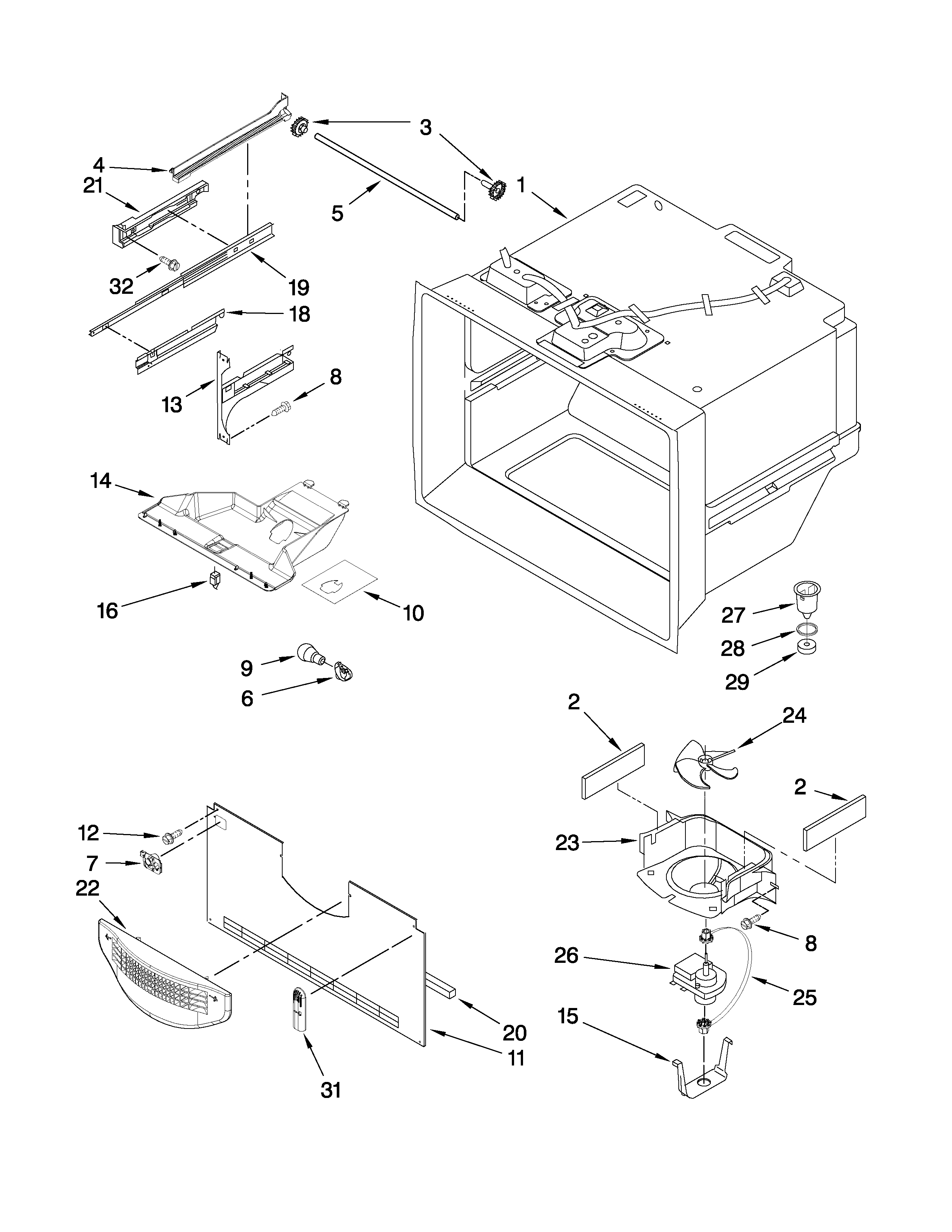 FREEZER LINER PARTS