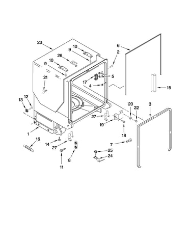 Tub and frame parts