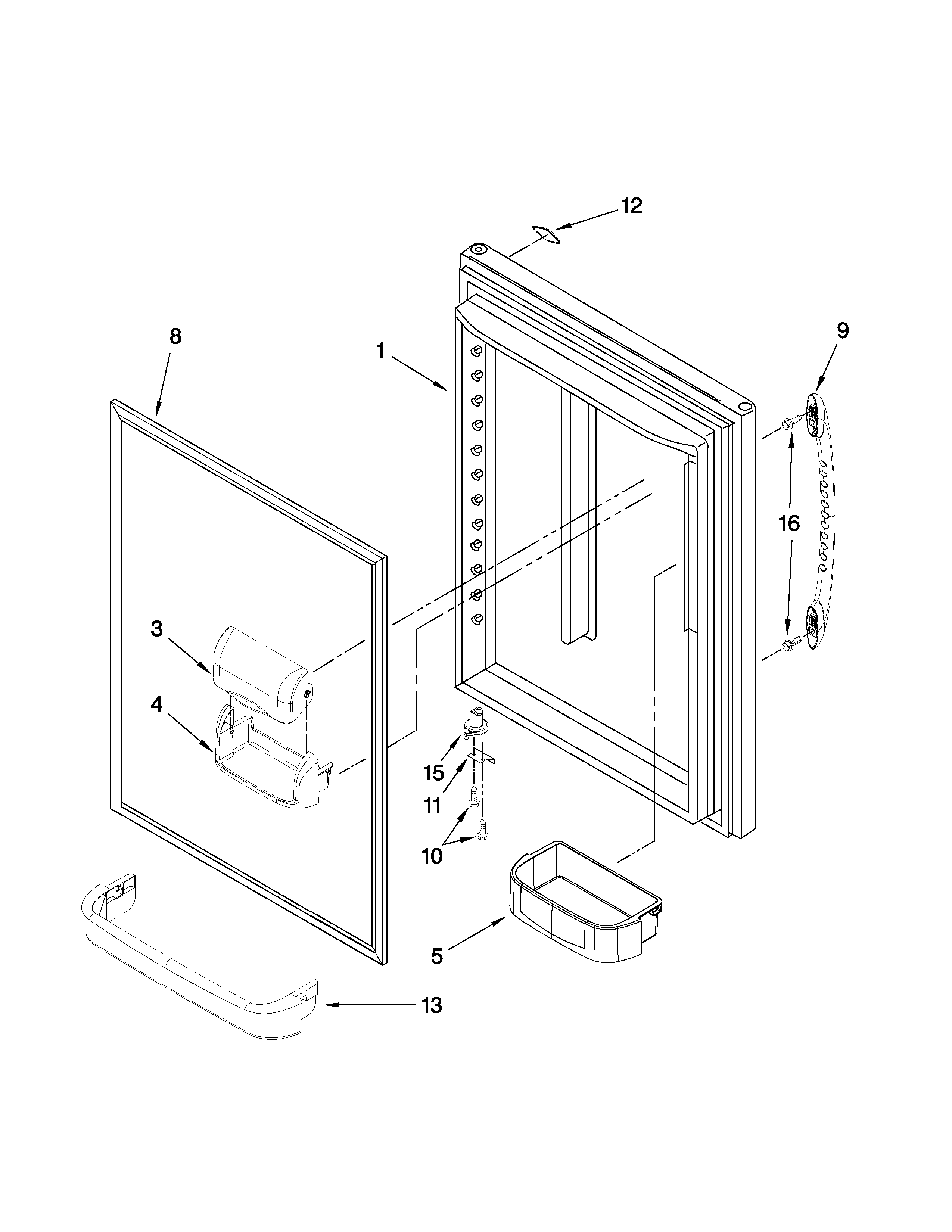 Refrigerator door parts