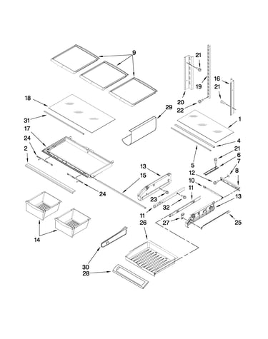 Shelf parts