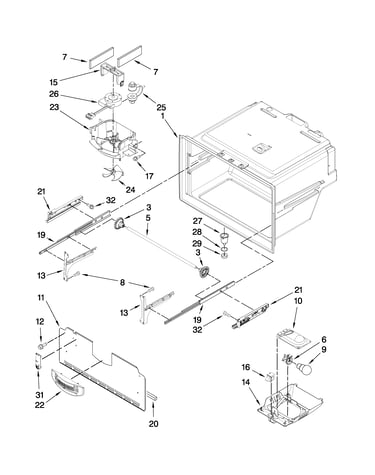 Freezer liner parts