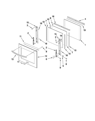 Oven door parts