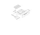 KitchenAid KERS205TWH3 drawer and rack parts diagram