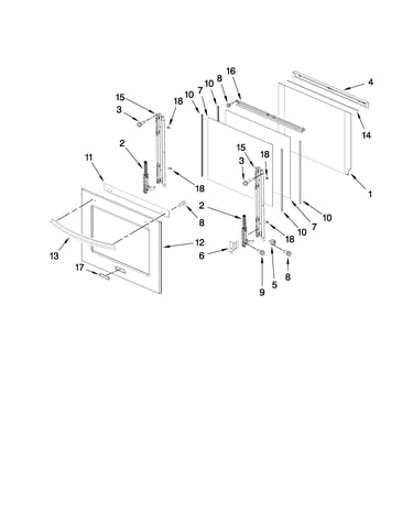 Oven door parts