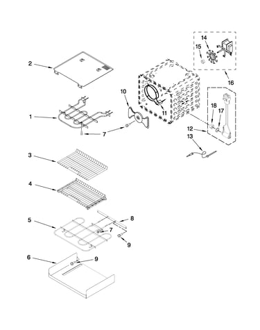 Internal oven parts
