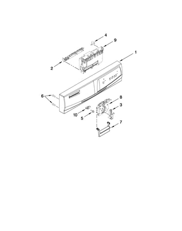 Control panel and latch parts
