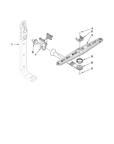 Upper wash and rinse parts