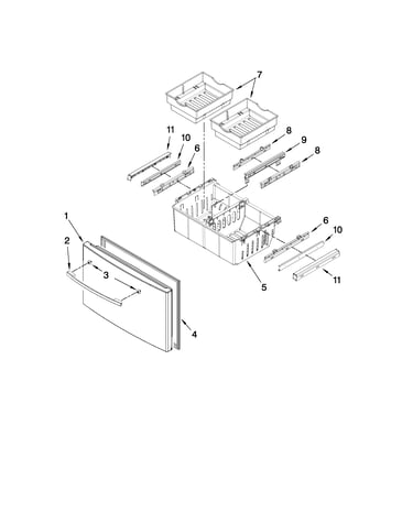 Freezer door parts