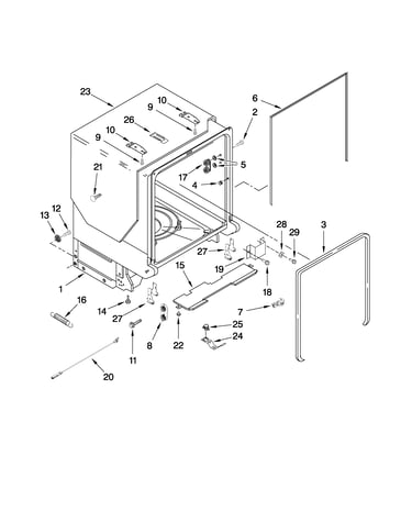 Tub and frame parts