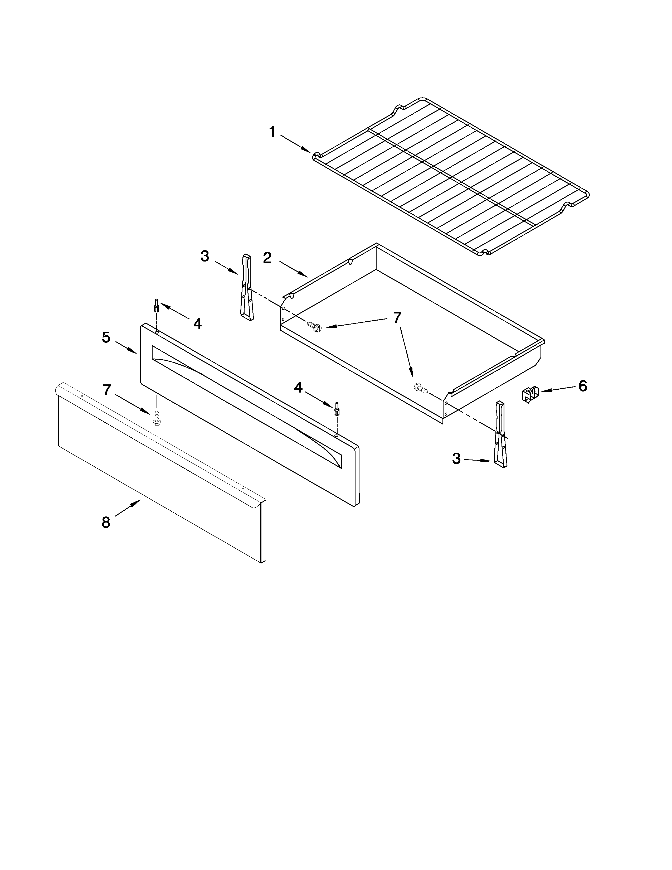 Drawer & broiler parts