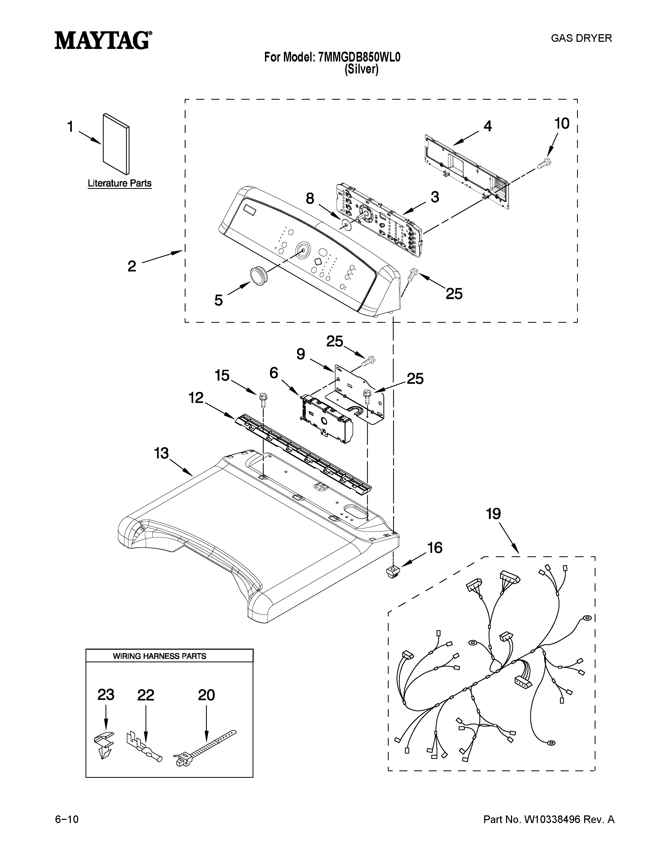 Top and console parts
