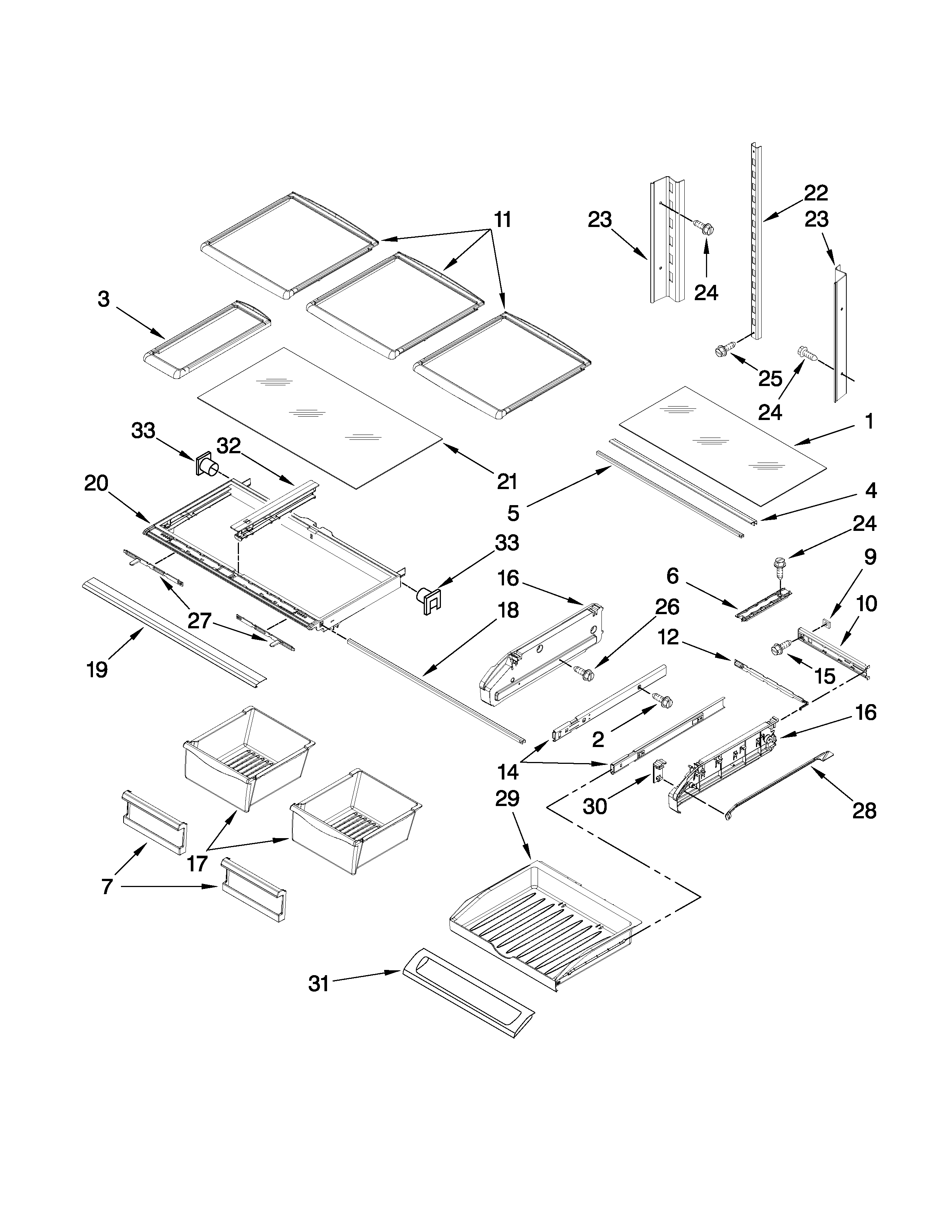 Shelf parts