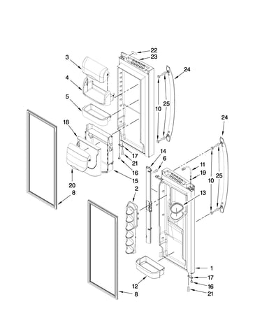 Refrigerator door parts