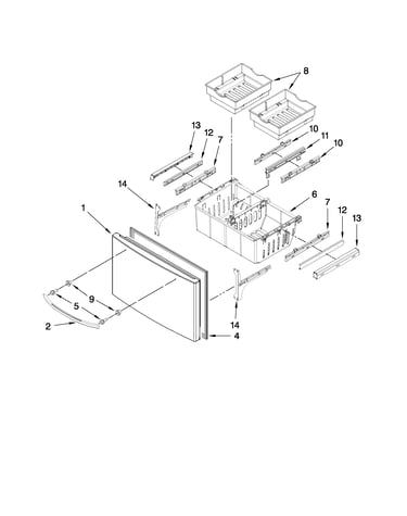Freezer door parts