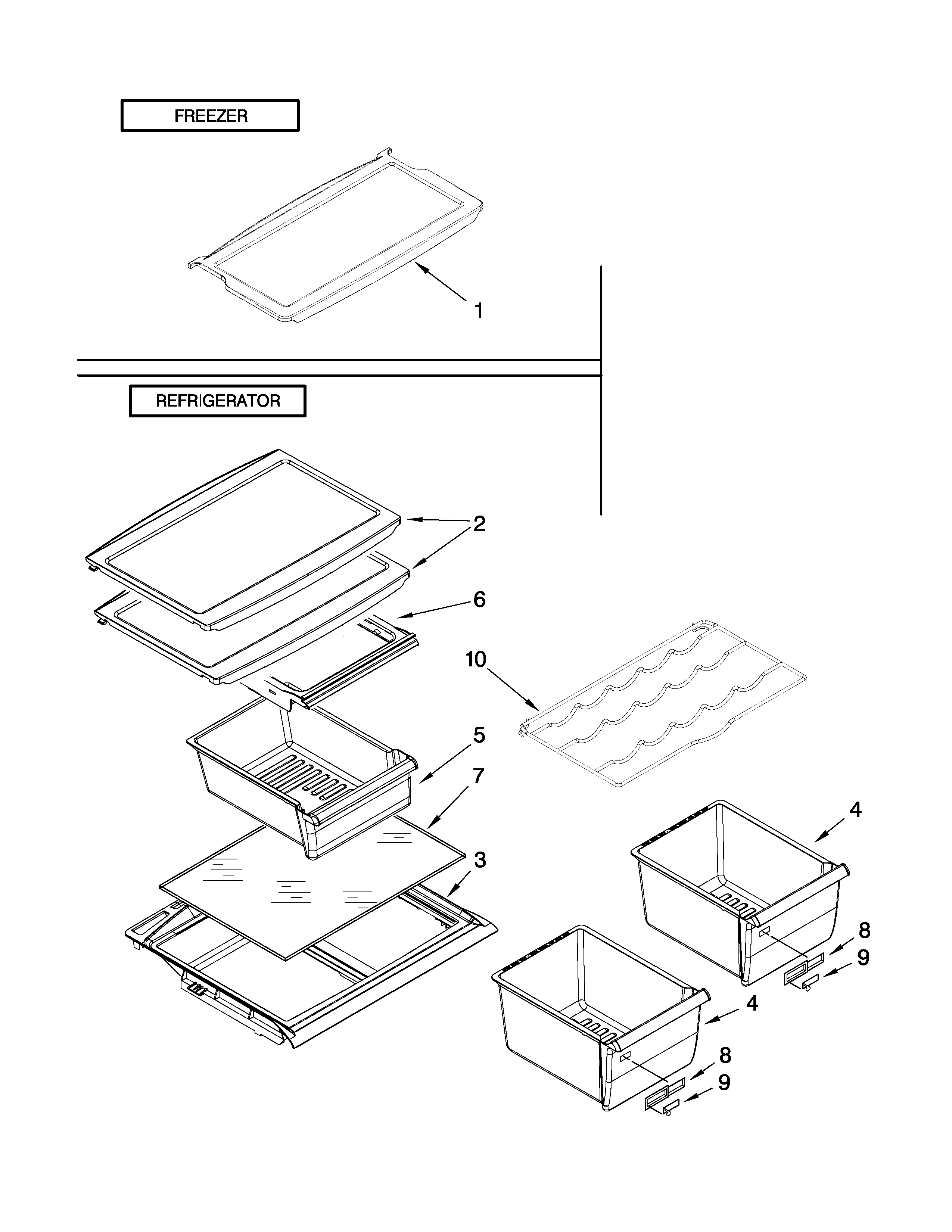 Shelf parts