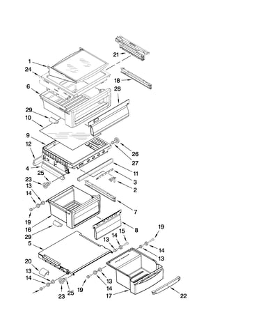 Refrigerator shelf parts
