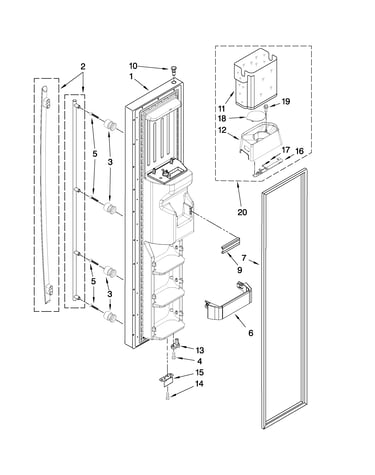 Freezer door parts