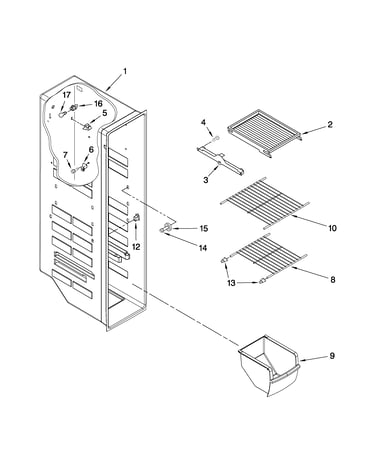 Freezer liner parts