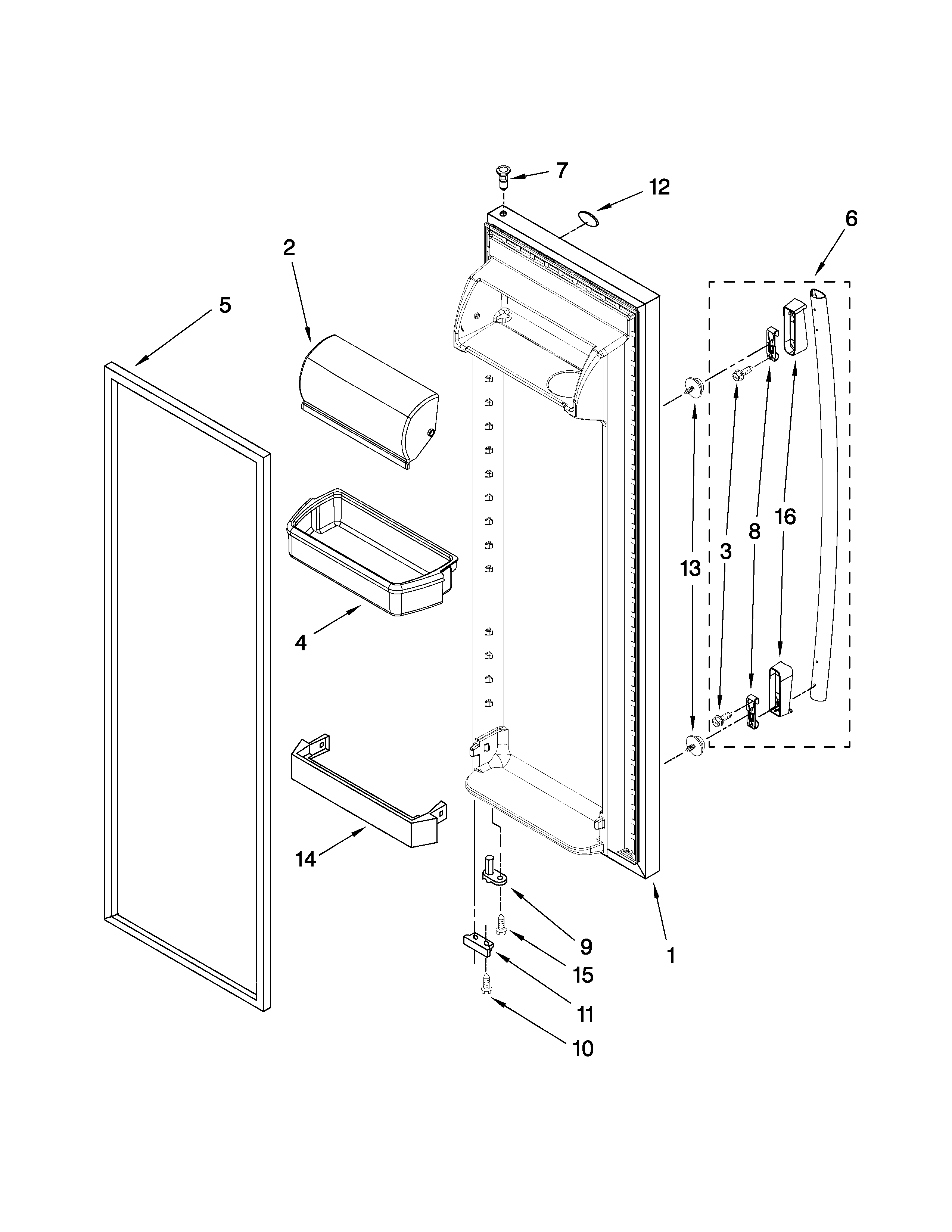 Refrigerator door parts