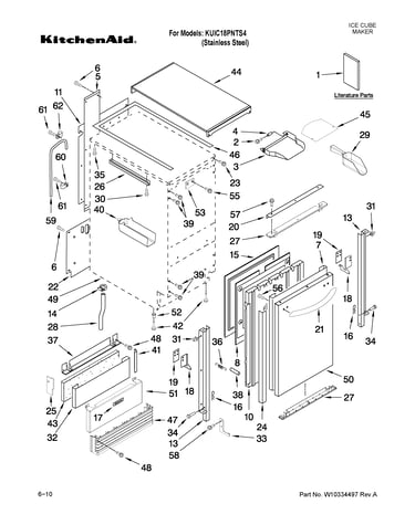 Cabinet liner and door parts
