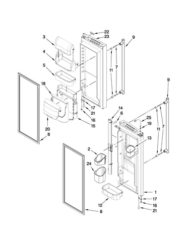 Refrigerator door parts
