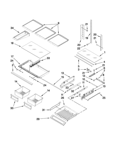 Shelf parts