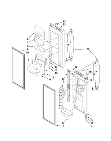 Refrigerator door parts