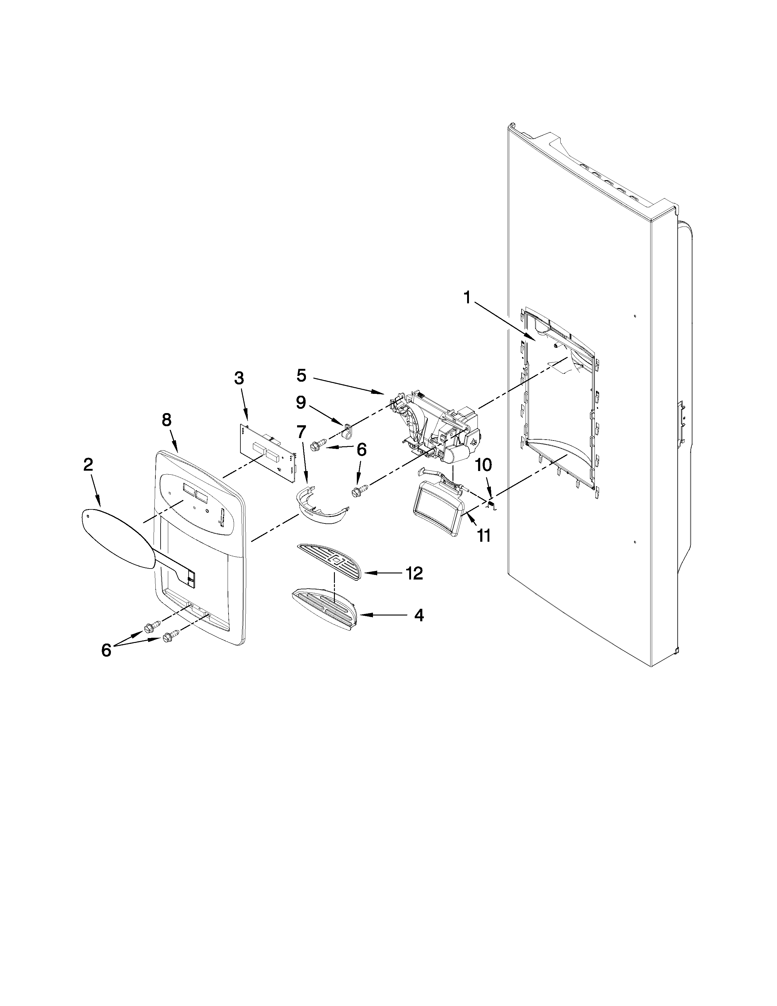 Dispenser front parts