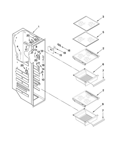 Freezer liner parts