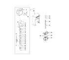 Whirlpool 6WSC20C6XB00 motor and ice container parts diagram