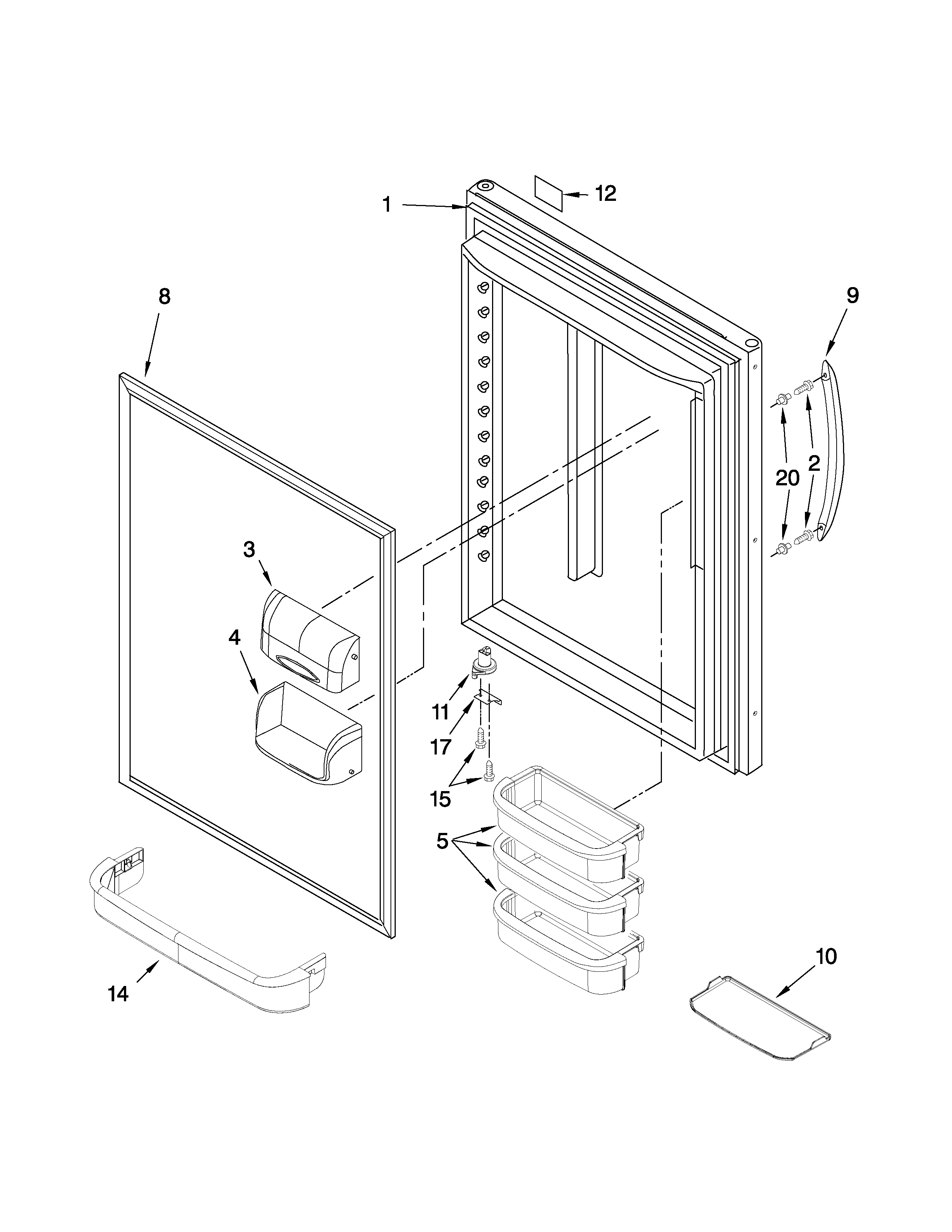 REFRIGERATOR DOOR PARTS