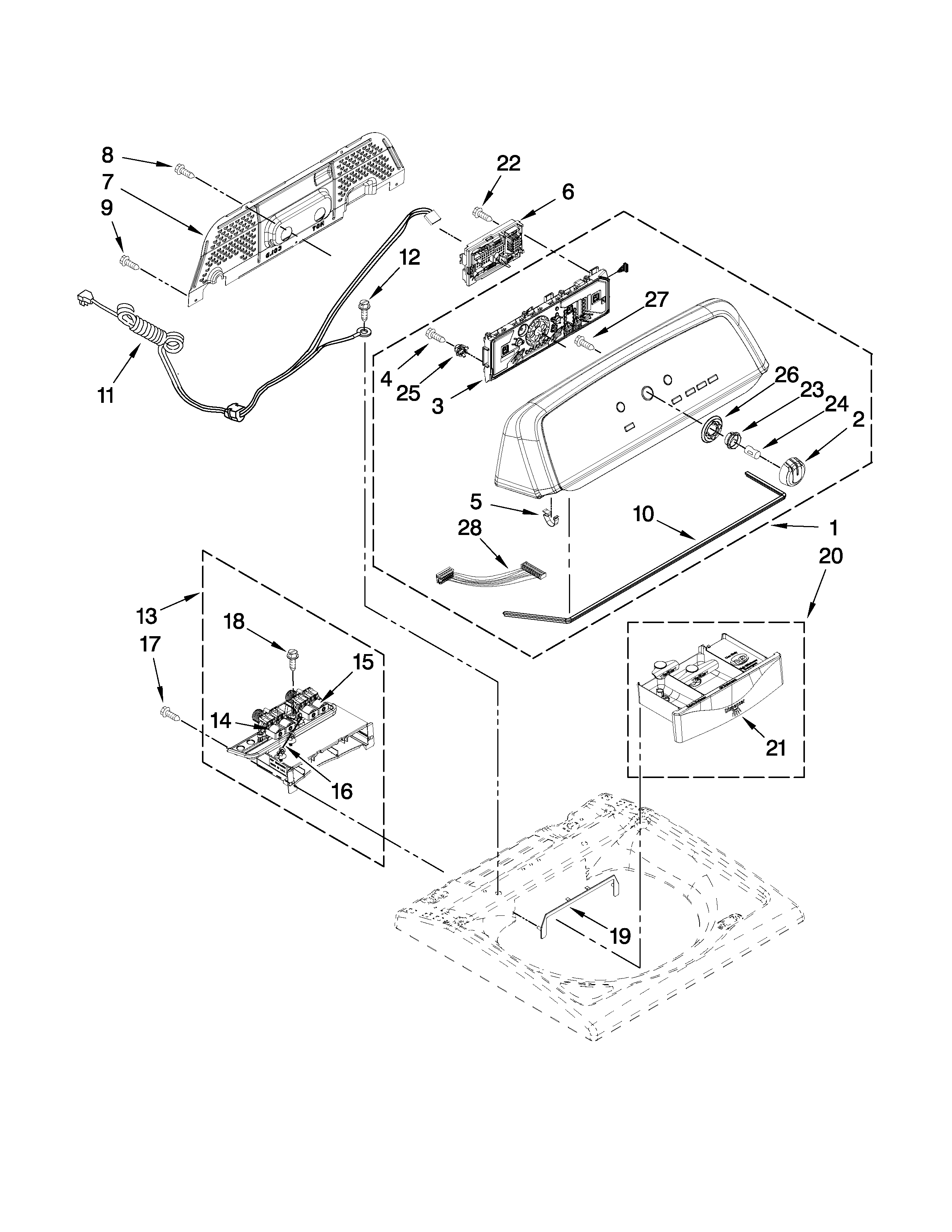 Console and dispenser parts