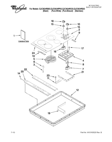 Cooktop parts