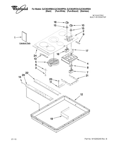 Cooktop parts