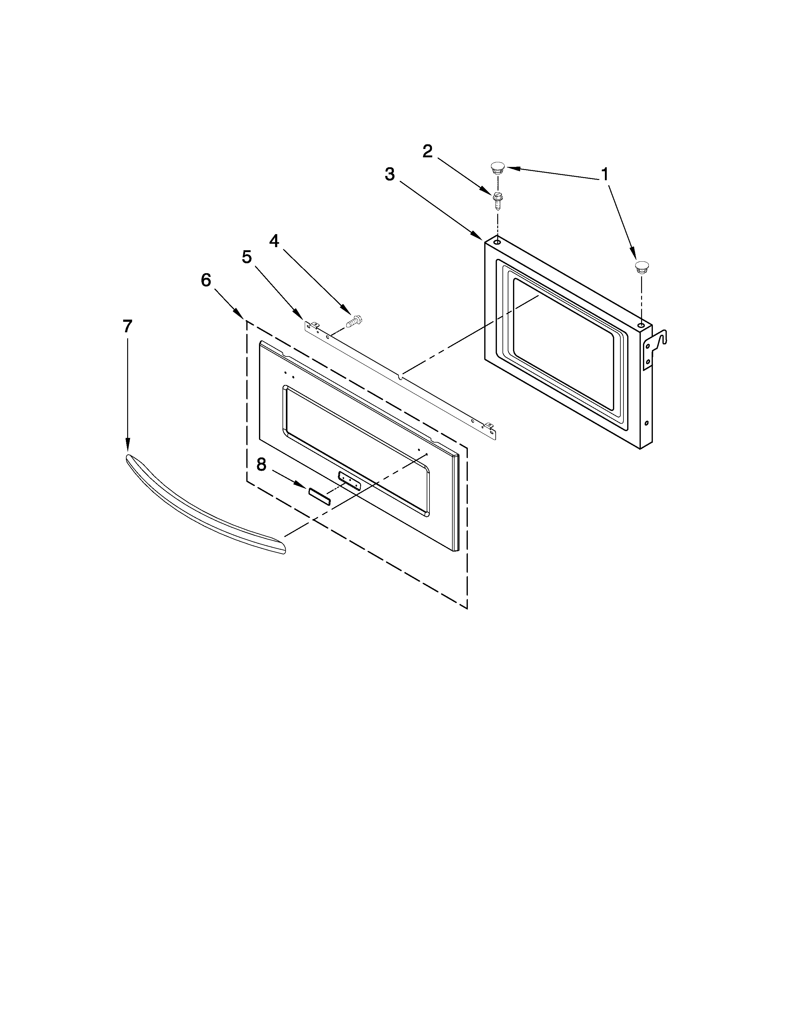 Microwave door parts