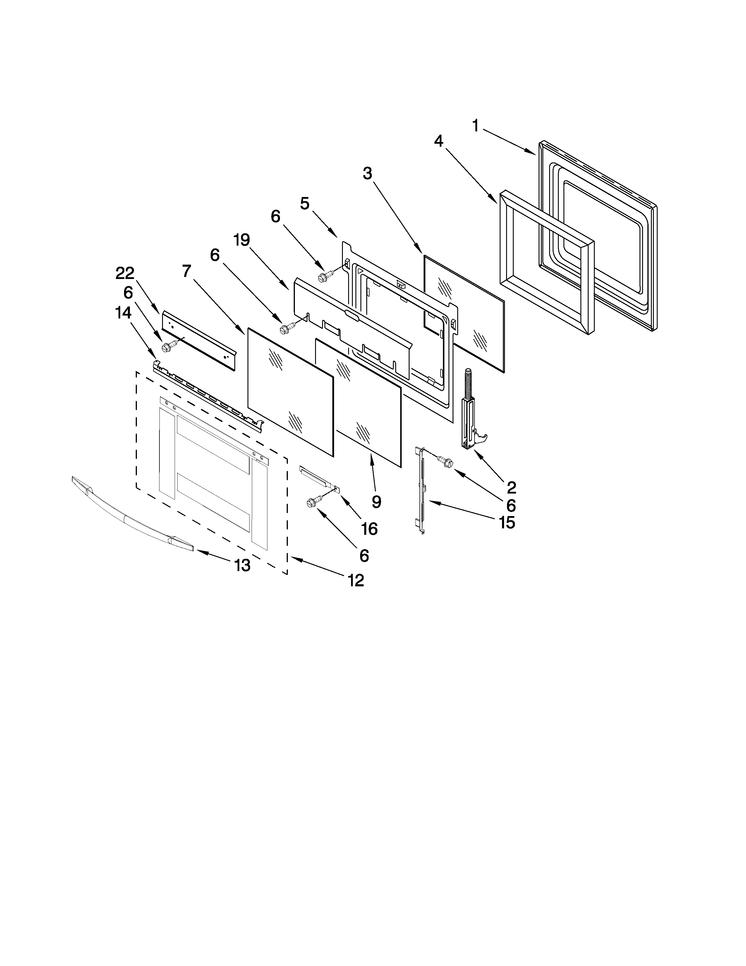 OVEN DOOR PARTS