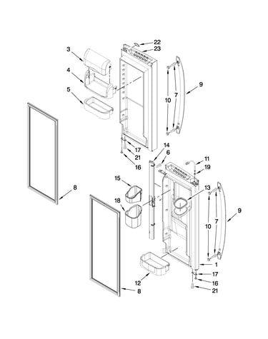Refrigerator door parts