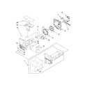Whirlpool GI6FDRXXY00 motor and ice container parts diagram