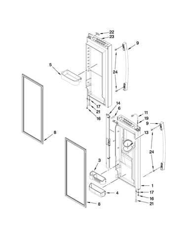 Refrigerator door parts