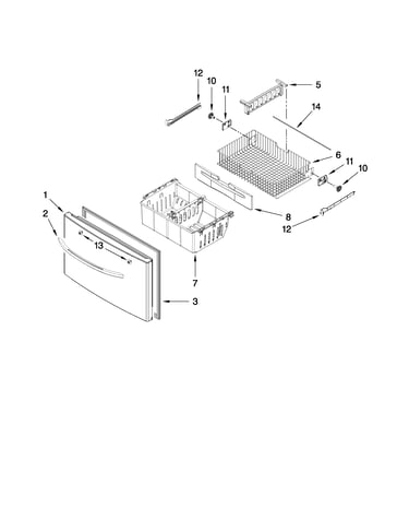 Freezer door parts