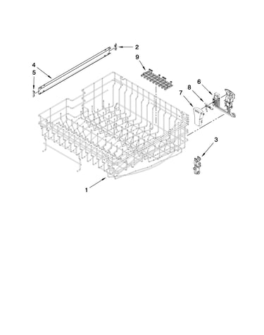 Upper rack and track parts