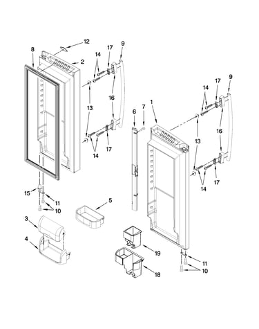 Refrigerator door parts