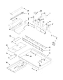 Burner box, gas valves, and switches