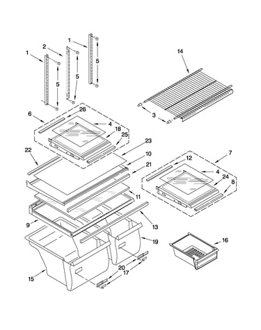 Shelf parts