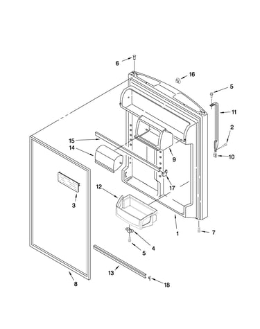 Refrigerator door parts
