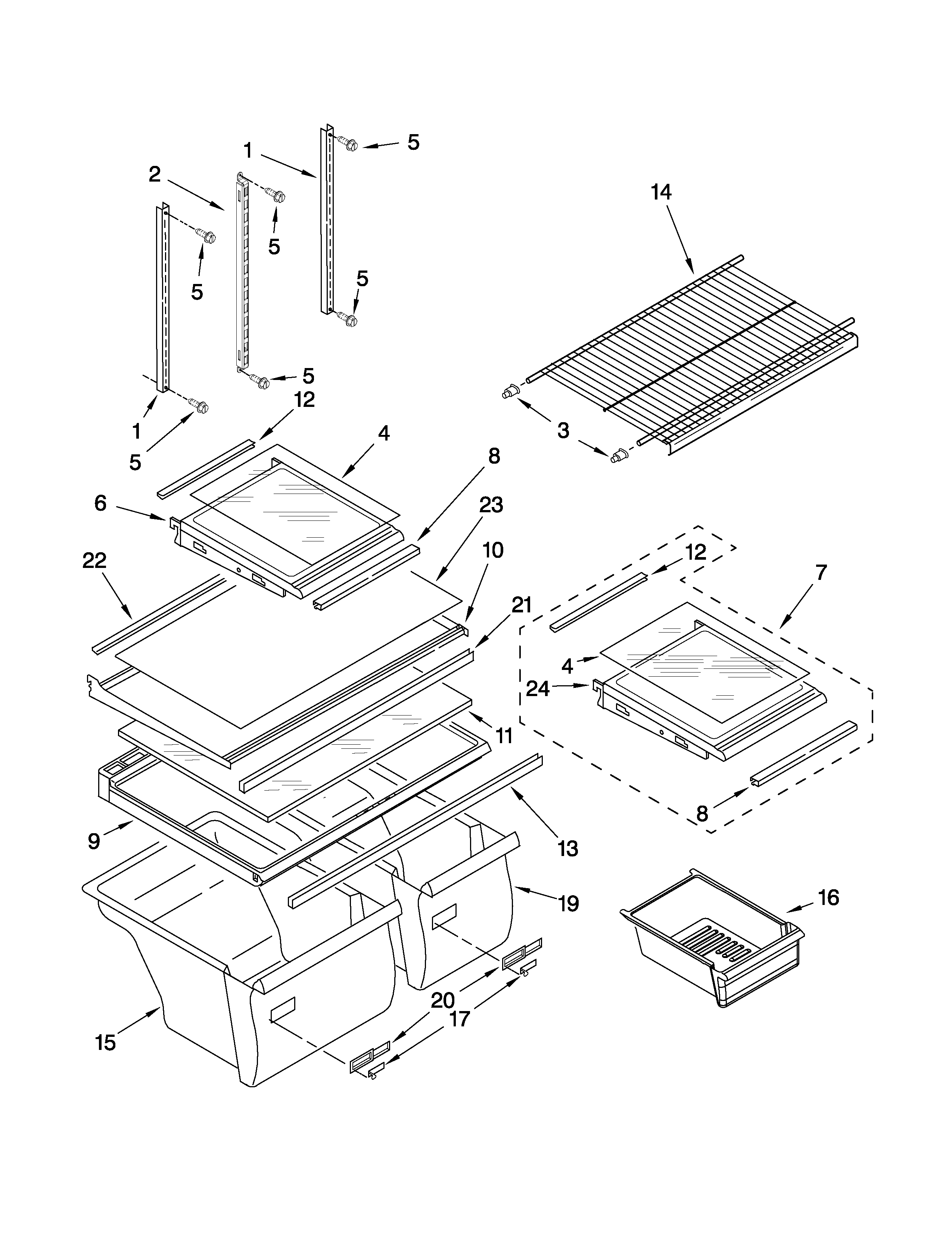 Shelf parts