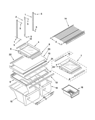 Shelf parts