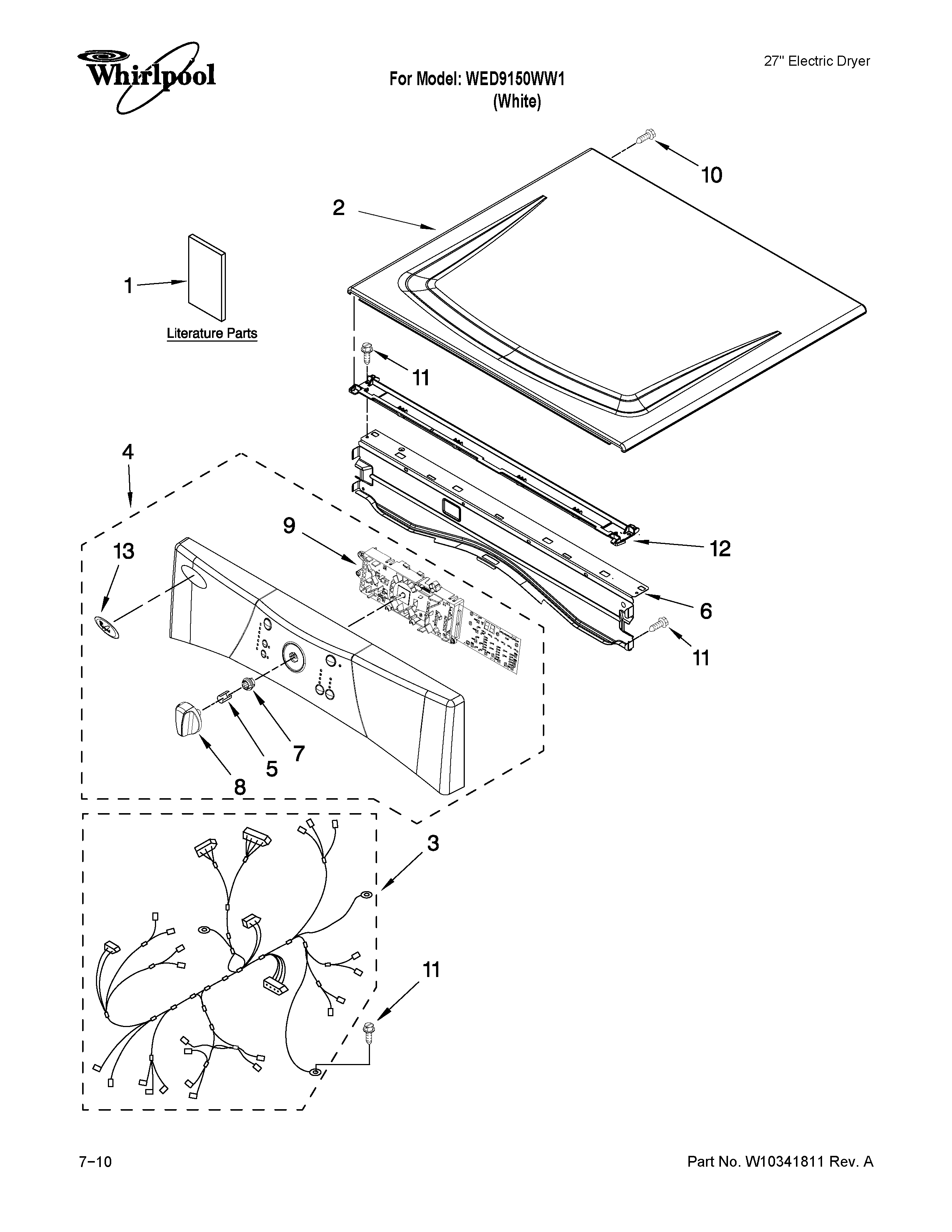 Top and console parts